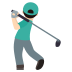 🏌🏻‍♂️ man golfing: light skin tone display on JoyPixels